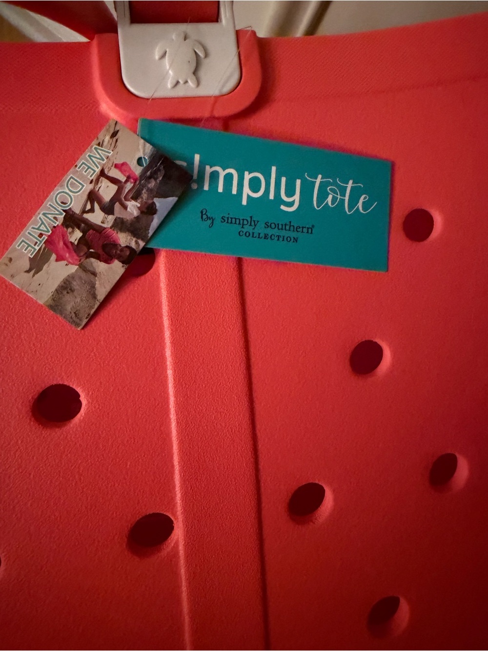 NWT SIMPLY SOUTHERN LARGE SOLID TOTE- ORANGE - Picture 4 of 6